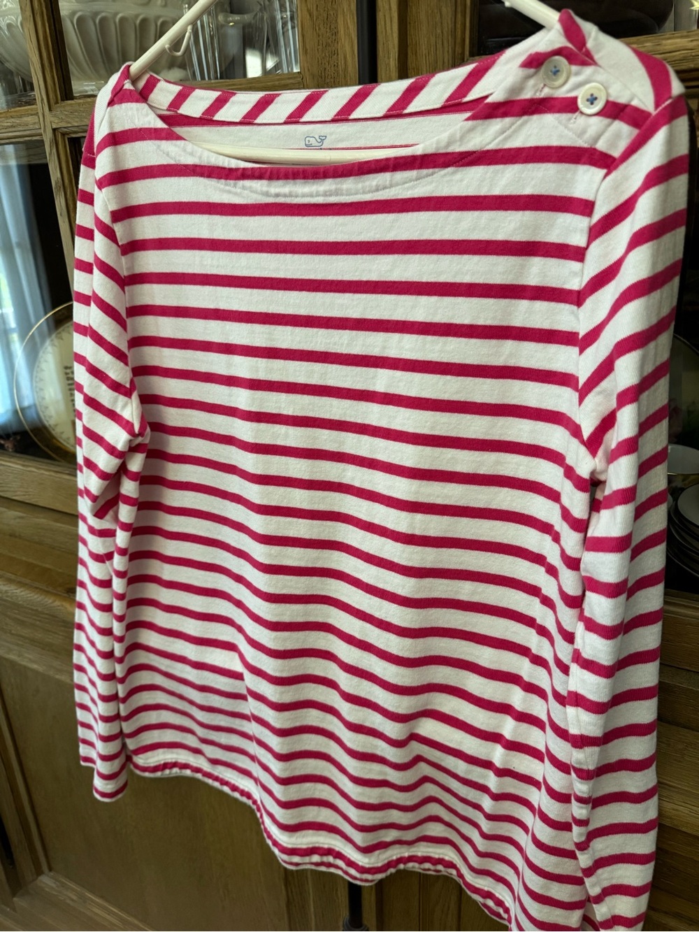 Vineyard Vines Pink & White Striped Long-Sleeve Tunic